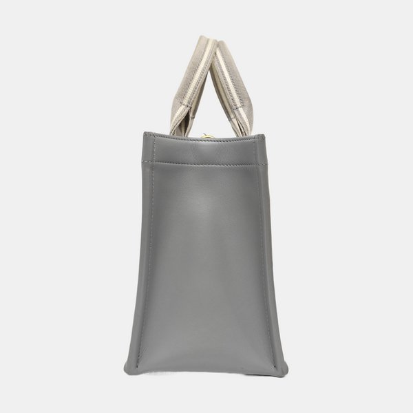 Book Tote Small Oblique Canvas Gray