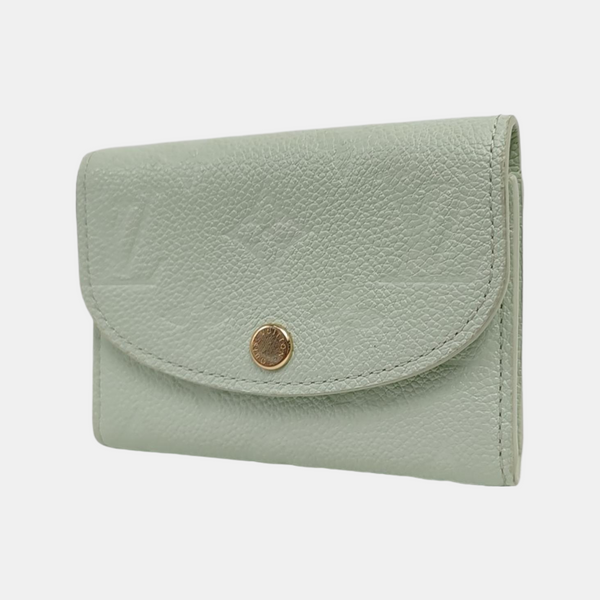 ROSALIE Monogram Calfskin Green Wallet