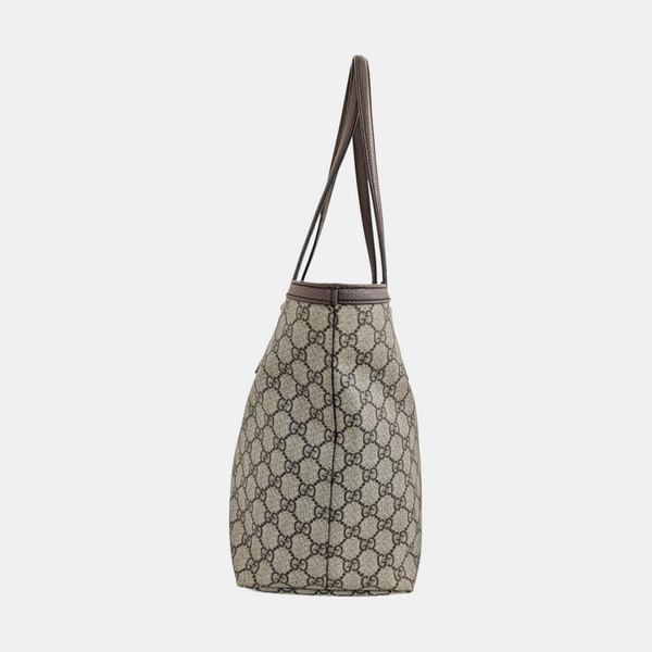 Monogram Coated Canvas Tote Bag Brown