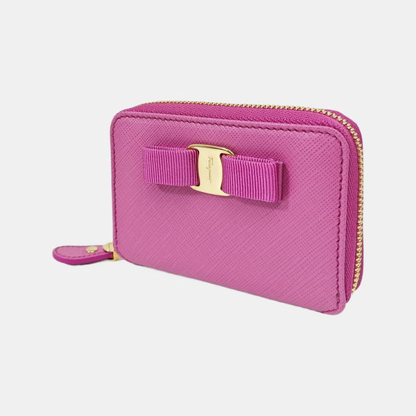 Ginny Calfskin Purple Wallet