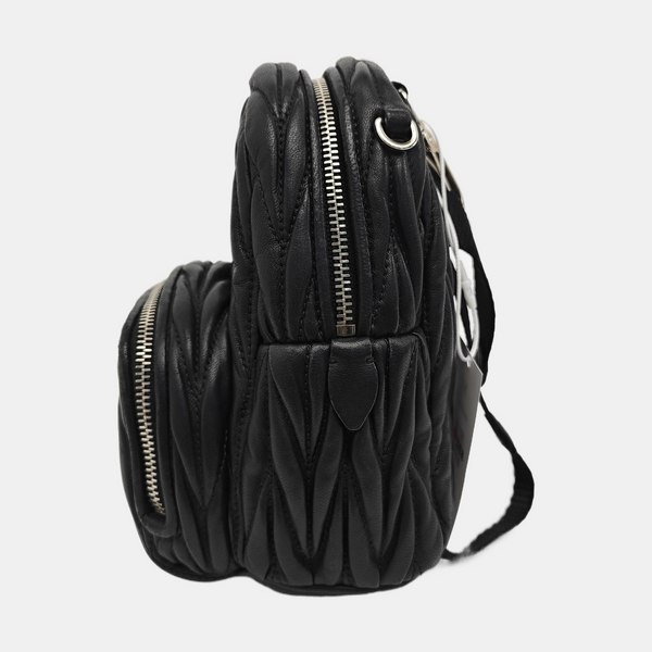 Matelassé Super Mini Quilted Lambskin Black
