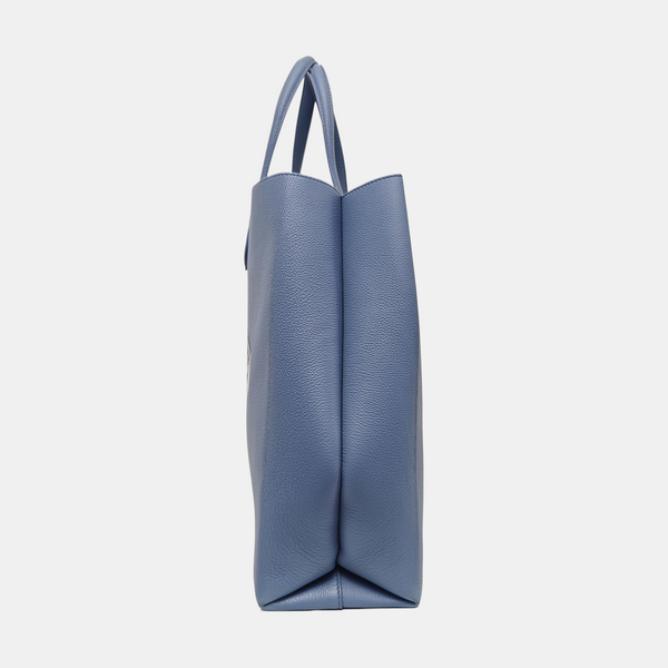 Calfskin Tote Bag Large Blue