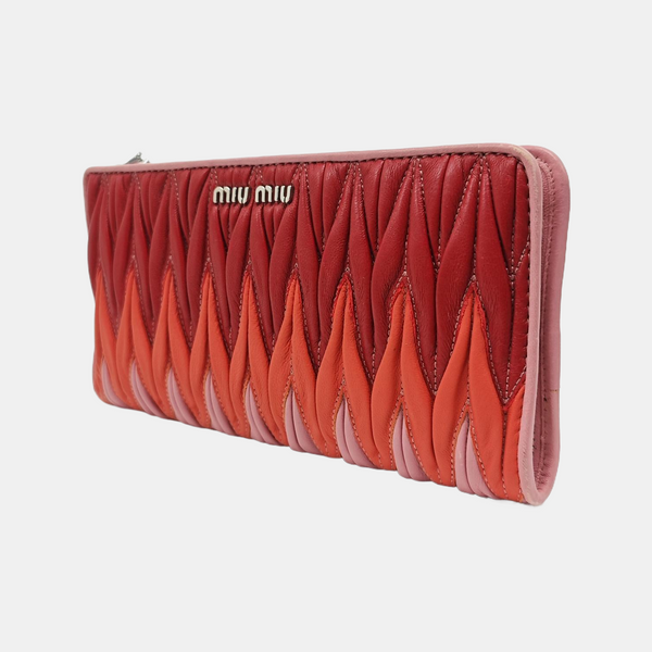 Quilted Lambskin Wallet Multicolor