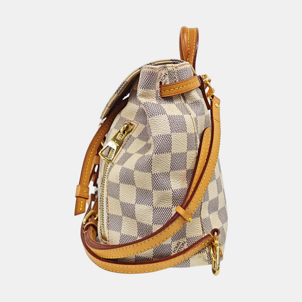 SPERONE BB Damier Azur Coated Canvas White
