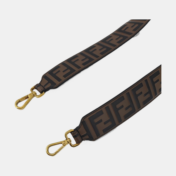 Fur Bag Strap Brown