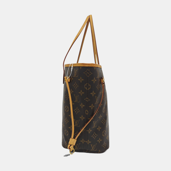 NEVERFULL MM Monogram Coated Canvas Brown