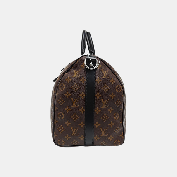 KEEPALL 45 Damier Ebene Coated Canvas Brown