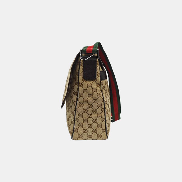 GG Messenger Monogram Canvas Beige