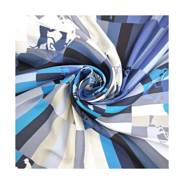 Mulberry Silk Silk Scarf Blue