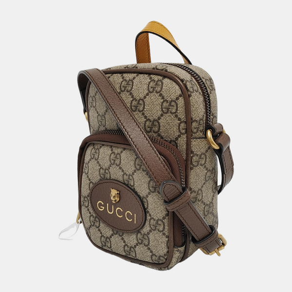 Neo Vintage Mini Monogram Coated Canvas Brown
