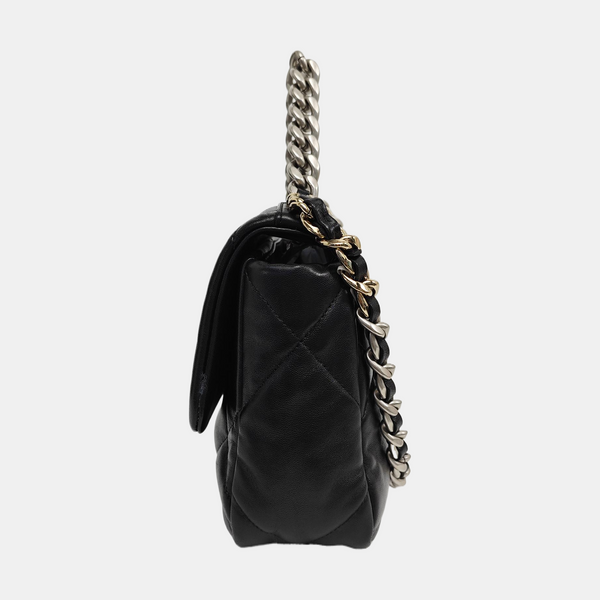CHANEL 19 Small Quilted Lambskin Black