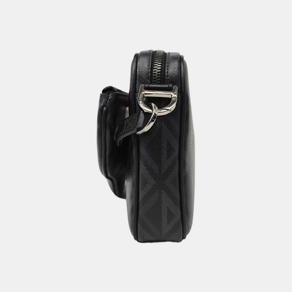 Coated Canvas Shoulder Bag Black