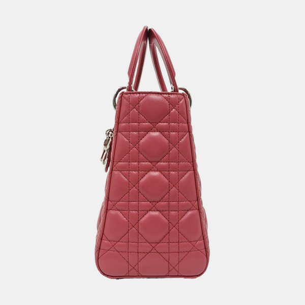 Lady Dior Medium Cannage Lambskin Red