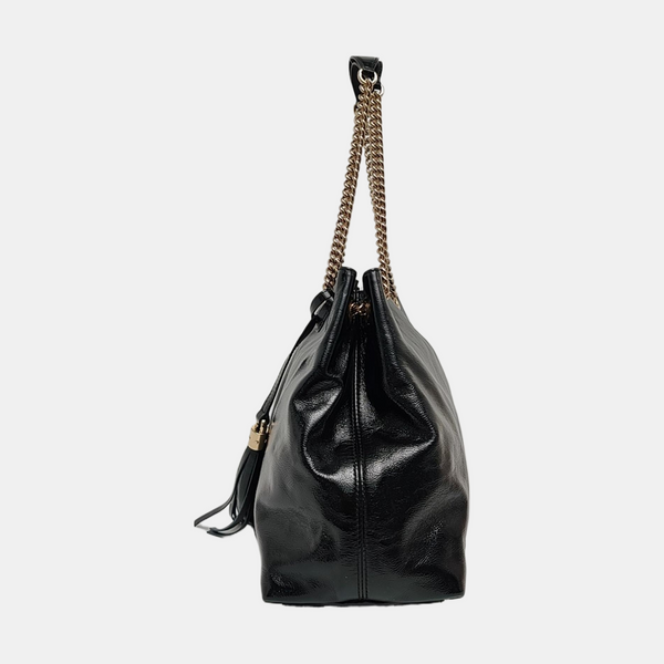 Authenticated pre-owned Soho Quilted Patent Leather Black - Tote Bag at Looply