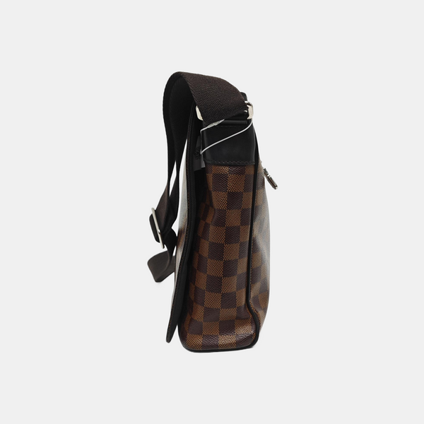 DISTRICT MM Damier Ebene Coated Canvas Brown