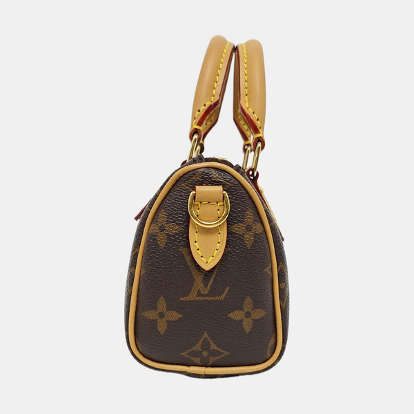 SPEEDY Nano Monogram Coated Canvas Brown
