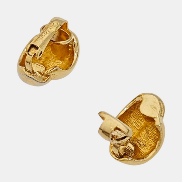 Metal Gold Clip On Earrings