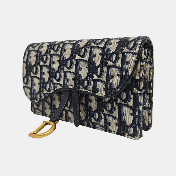 Saddle Mini Oblique Canvas Blue