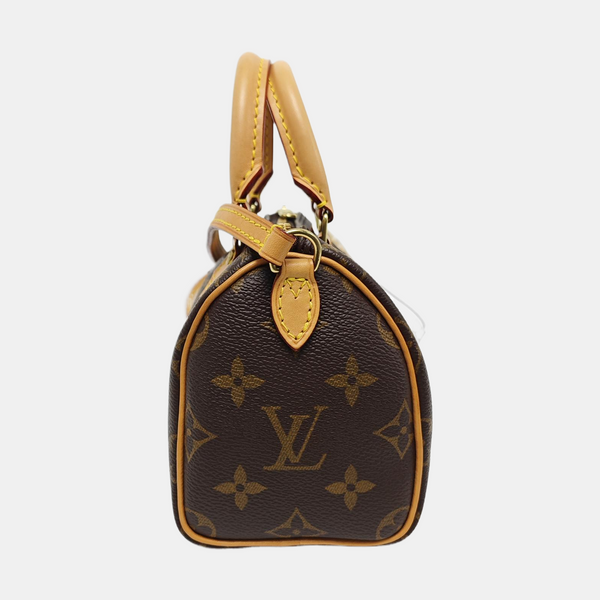 SPEEDY Nano Monogram Coated Canvas Brown