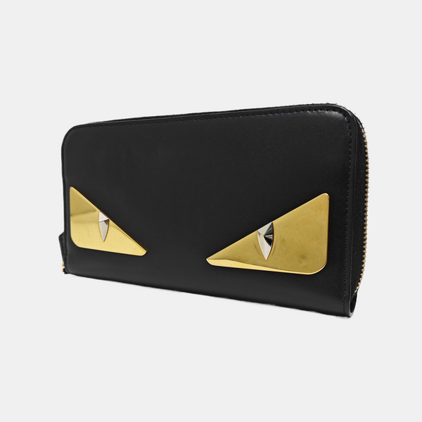 Monster Calfskin Black Wallet