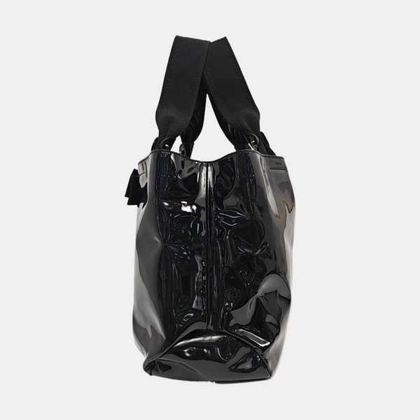 Patent Leather Tote Bag Black