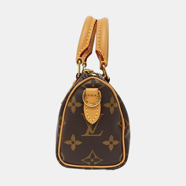 SPEEDY Nano Monogram Coated Canvas Brown