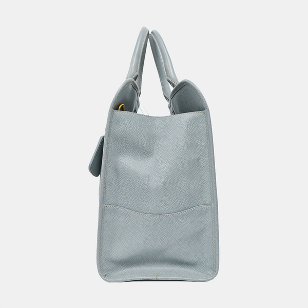 Saffiano Calfskin Top Handle Bag Blue