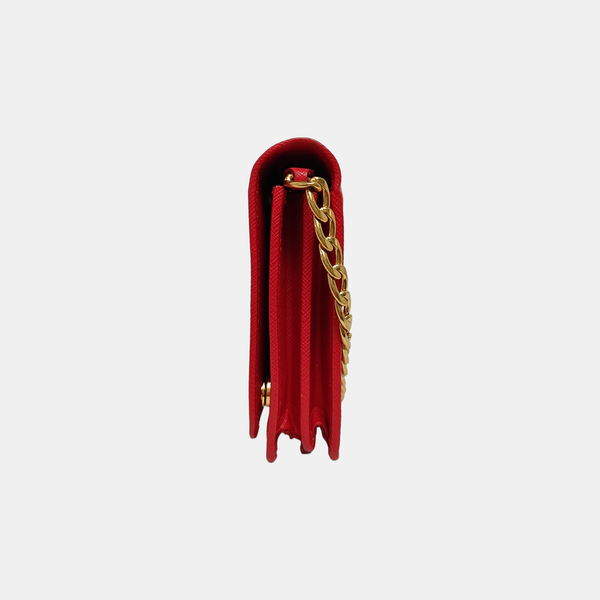Vitello Move Wallet Saffiano Calfskin Red