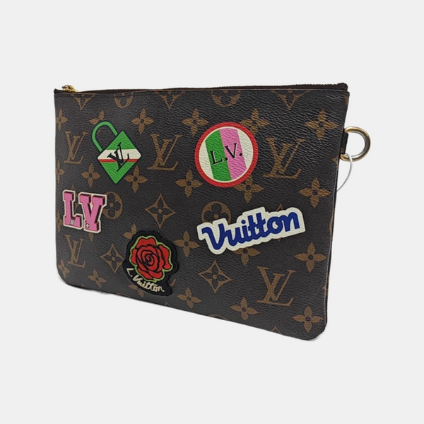 CITY Monogram Coated Canvas Brown