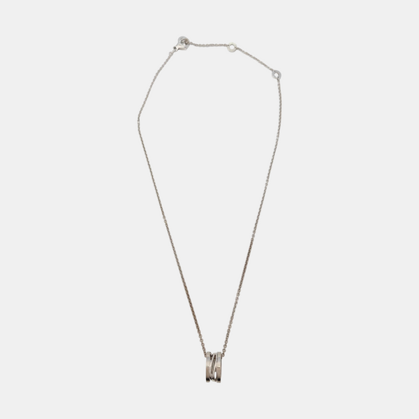 B.ZERO1 18k White Gold Silver Necklace