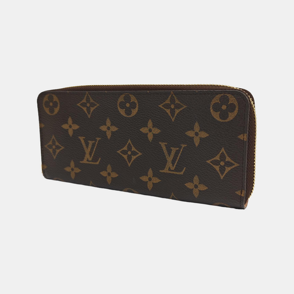 CLÉMENCE Monogram Coated Canvas Brown Wallet