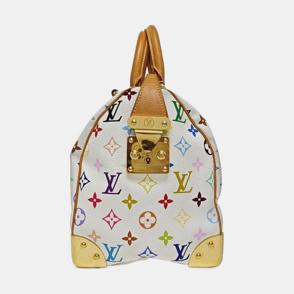 SPEEDY 30 Monogram Coated Canvas White