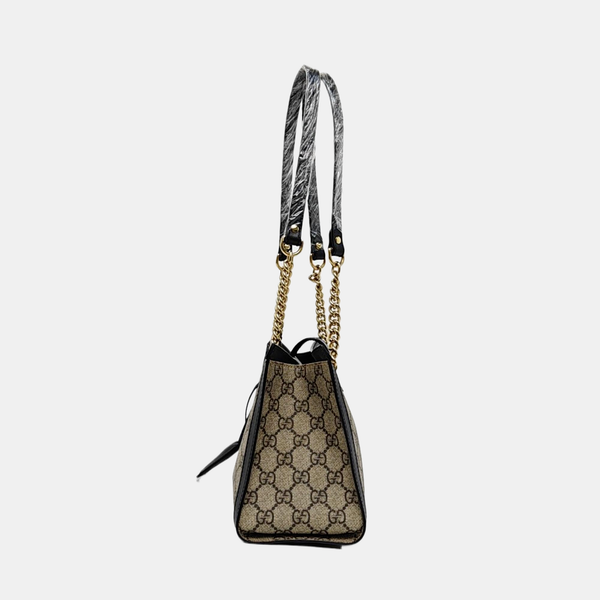 Padlock Small Monogram Coated Canvas Beige