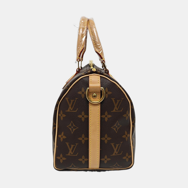 SPEEDY 25 Monogram Coated Canvas Brown