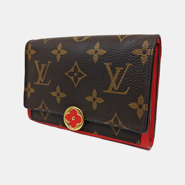 FLORE Monogram Coated Canvas Brown Wallet