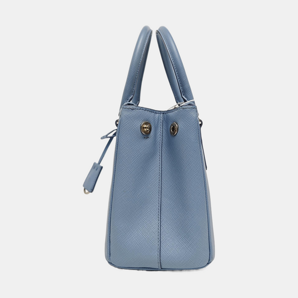 Galleria Small Saffiano Calfskin Blue