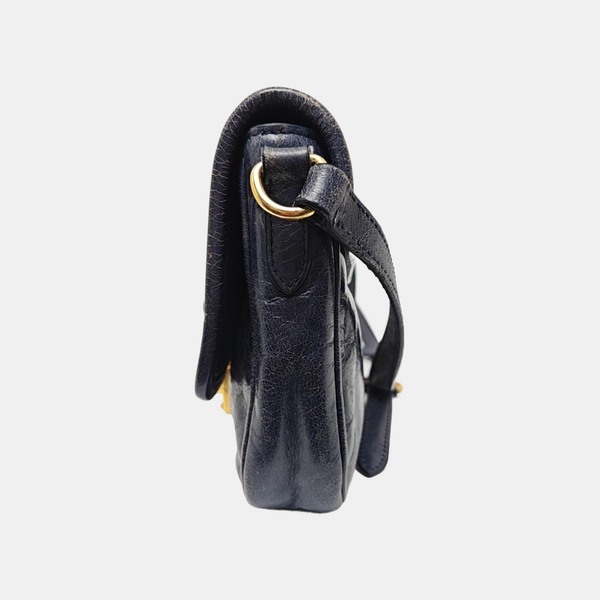 Quilted Lambskin Shoulder Bag Blue