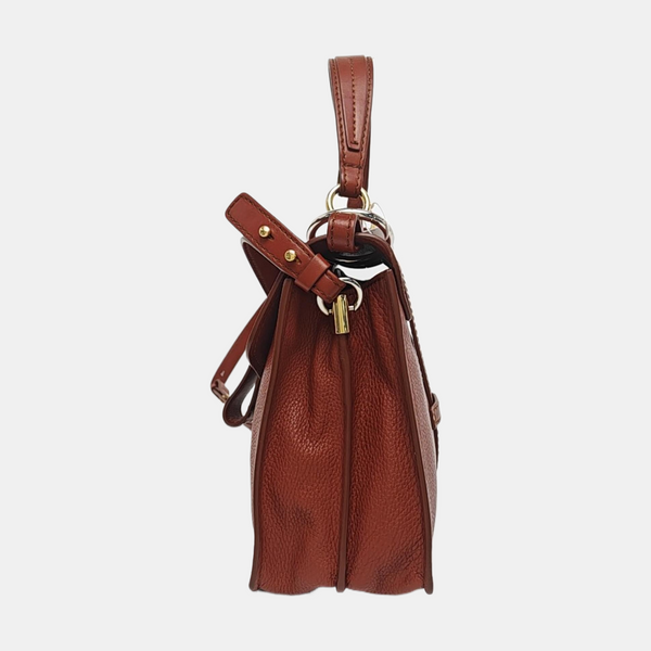 Aby Small Calfskin Brown