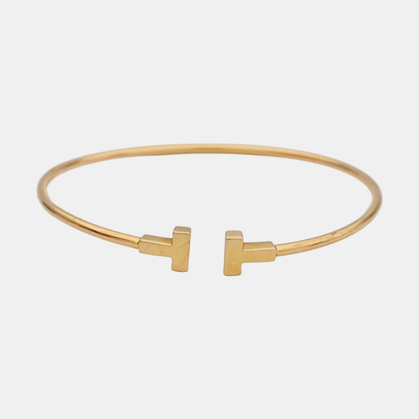 Tiffany T 18k Rose Gold Bangle