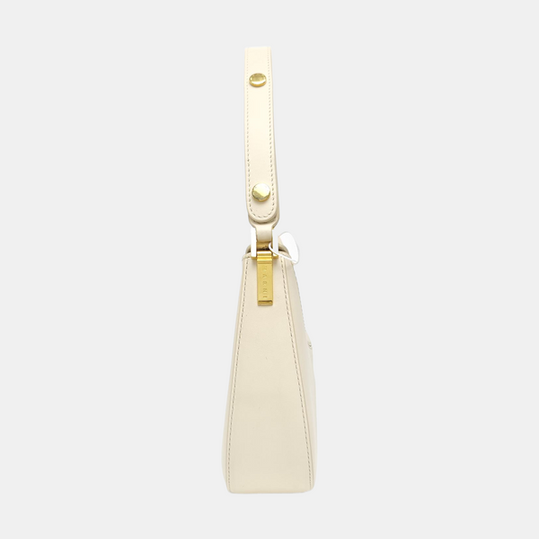 Leather Shoulder Bag White