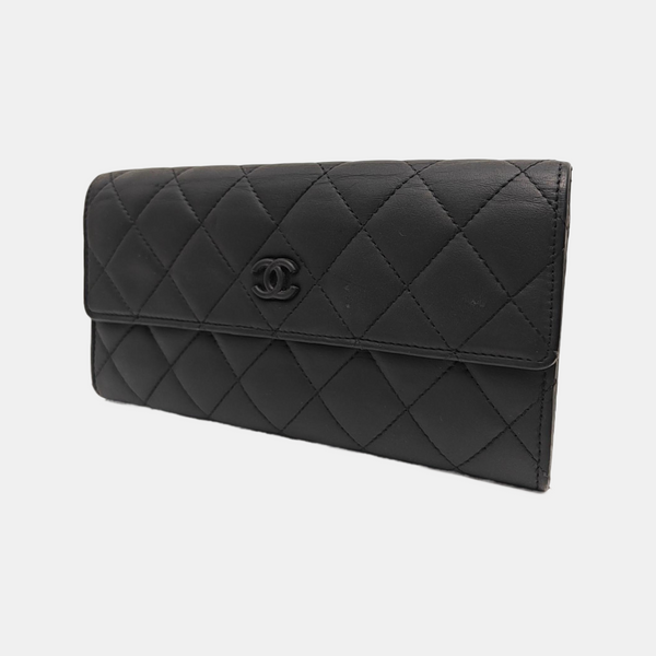 CLASSIC FLAP Mini Quilted Lambskin Black Wallet