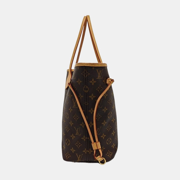 NEVERFULL MM Monogram Coated Canvas Brown