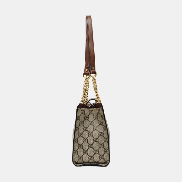 Padlock Small Monogram Coated Canvas Beige