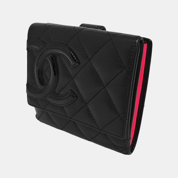 Authenticated pre-owned CAMBON Quilted Calfskin Black Wallet - Wallet at Looply