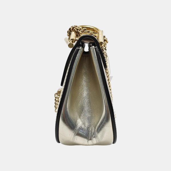Drew Nano Calfskin Silver