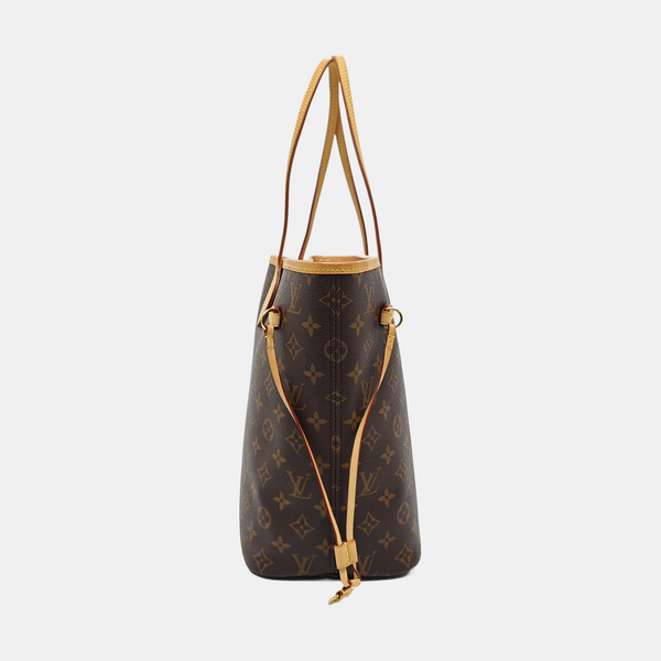 NEVERFULL MM Monogram Coated Canvas Brown