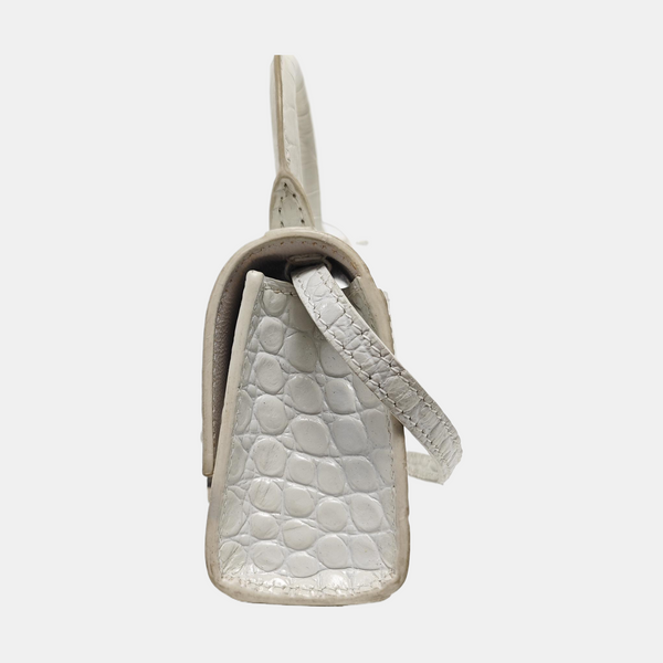 Hourglass Mini Calfskin White