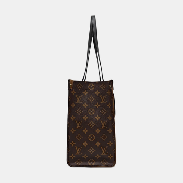 ONTHEGO MM Monogram Coated Canvas Brown