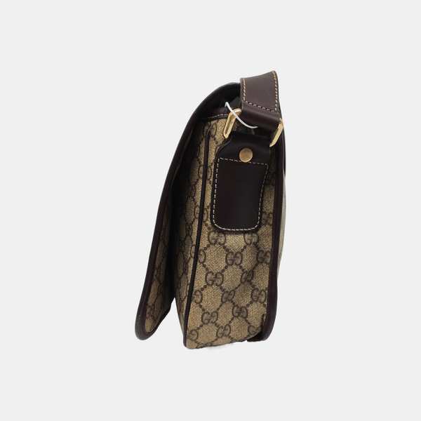Monogram Coated Canvas Crossbody Bag Beige