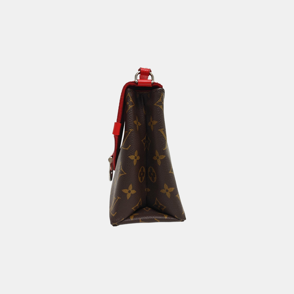 SAINT MICHEL Monogram Coated Canvas Brown